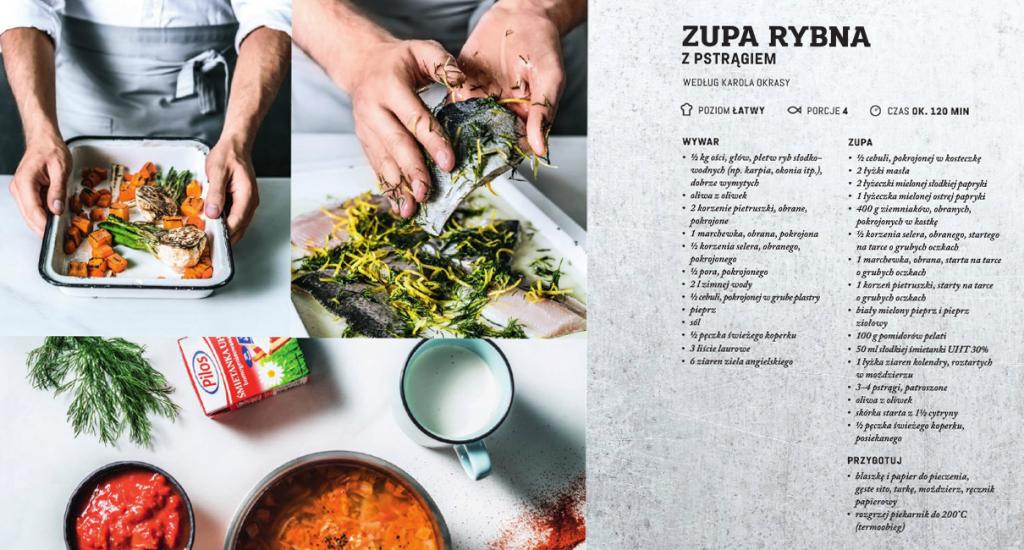 Zupa rybna z pstrągiem według Okrasy